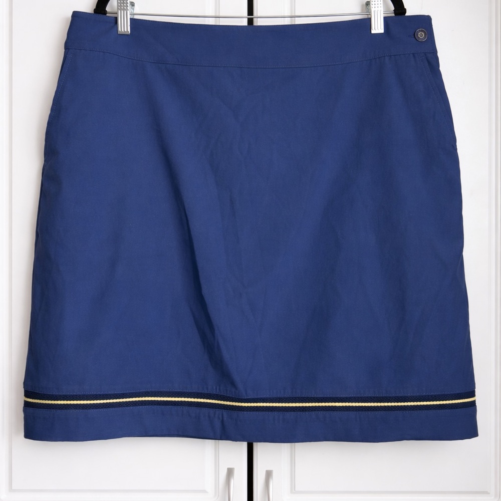 EP New York Navy Golf Skort Size 16 Stretch Athletic Skirt Blue Preppy Sporty
